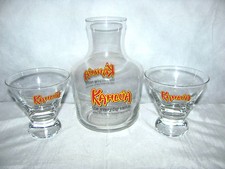 Kahlua Carafe plus 2 Kahlua Glasses