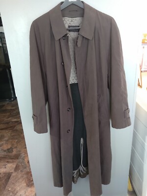 Newport Harbor 42R Large Brown Trenchcoat w/ zip in Wool Liner....NICE!!
