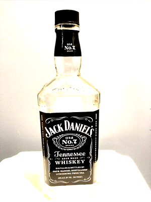 Jack Daniels EMPTY Glass Bottle with Cap Old Tennessee