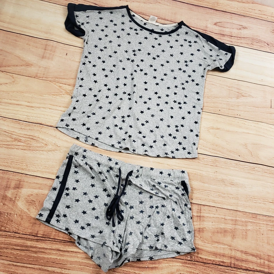 Conjunto de pijama Lucky Brand para mujer pequeño gris azul ropa de dormir salón informal damas Foto 2 de 4
