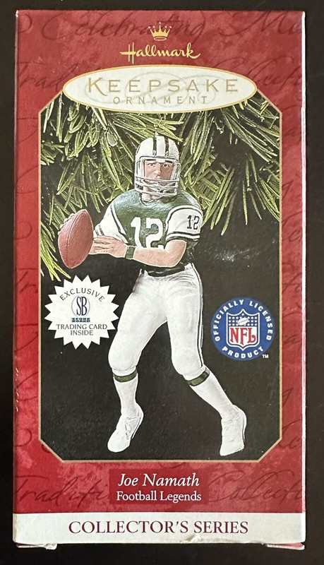 1997 Joe Namath New York Jets Hallmark Keepsake Christmas Ornament-NIB