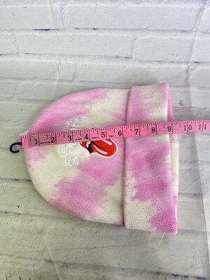 The Rolling Stones Rock Band Music Pink Tie Dye Knit Beanie Hat Cap Adult OSFM The Rolling Stones Rock Band Music Pink Tie Dye Knit Beanie  main image 4