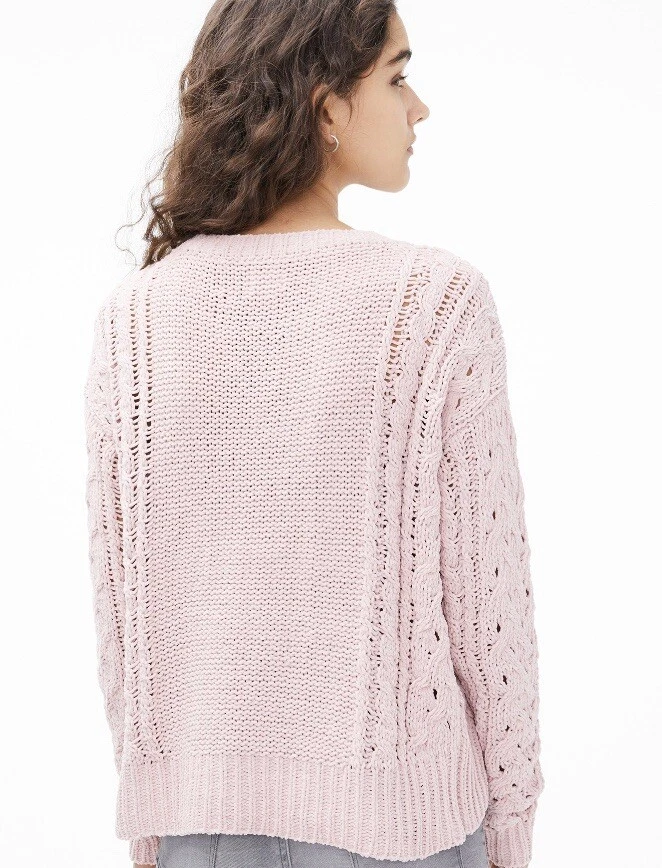 NWT AERO HYGGE womens Rose Gold Knit sweater Sz Small RM04 eBay