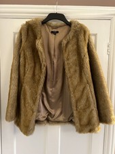 Vintage Therapy Faux Fur Coat Brown Size M