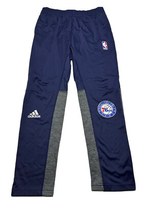 Men's Adidas NBA Philadelphia 76ers Training Pants Size Large Blue AP5381