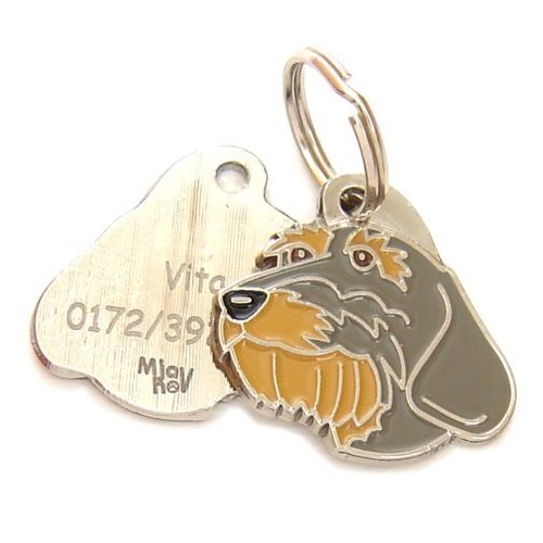 Dog name ID Tag, Dachshund wirehaired, Personalized, Engraved, Handmade, Charm - Picture 7 of 12