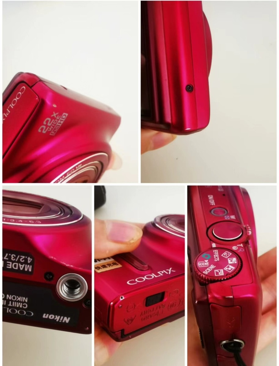 Nikon COOLPIX S9600 Red Compact Digital Camera 16.0MP 22x