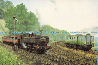 D162906 Nebenbahn Rückzug. M.A. Arts. MT. 6. Postkartenserie. Künstler Mike