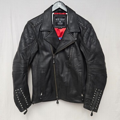 Ace Cafe London Ton Up Vintage Leather Jacket Medium M *CLOSEOUT