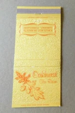 Matchbook cover - Oakhurst Tea Room - Somerset, Pennsylvania - red