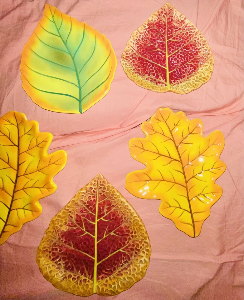 Platos de cosecha colgantes de Boston Warehouse Trading Corp 2004 lote de 5 Foto 3 de 4