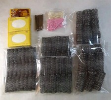 Vtg Goody Brush Hair Rollers Qty 63 3 Sizes Locking Pins Bobby Pins Curl Papers