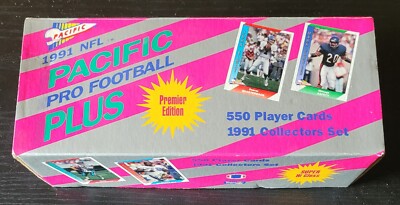 1991 PACIFIC PRO FOOTBALL PLUS COMPLETE SET #1 - 550 - PREMIER EDITION
