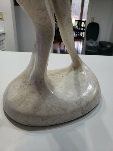 Vintage Modernist LOVERS Couple Sculpture JARU California Abstract Statue 26” - Picture 6 of 11