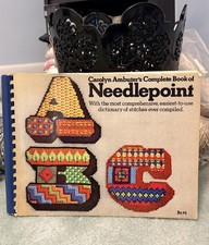 1972 Vintage Carolyn Ambuter's Complete Book of Needlepoint 140 Page Comb Bound
