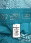 Wave Zone Men's Board Shorts Teal White Striped Colorblock Stretch Sz 42 NWT — photo 3