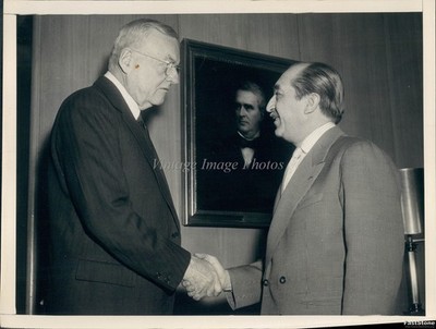 1958 Washington Formal Wear White Collar Worker Glasses Vintage Photo 7x9