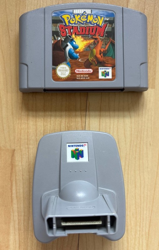 Pokemon stadium & Official Game boy Transfer Pak NINTENDO 64 N64 -Pal