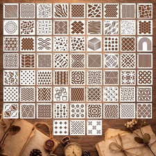 Marspark 66 Pcs Small Geometric Stencils for Crafts 3 inch, Multicolor