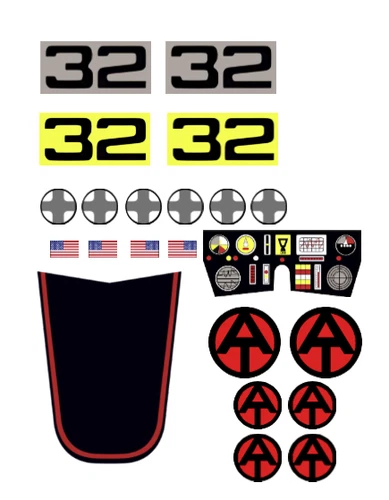 Vintage/Classic Style Gi Joe Adventure Team Avenger Pursuit Craft Sticker Set