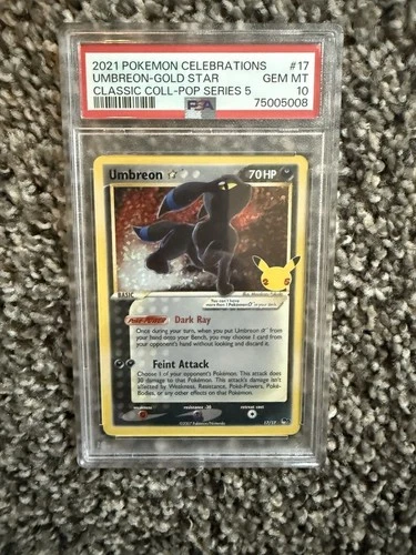 New ListingUmbreon Gold Star Pokémon Celebrations Classic Collection PSA 10 Gem Mint