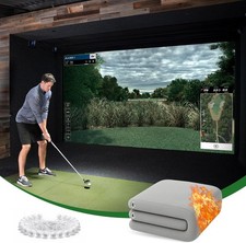 Gray Fireproof Golf Simulator Impact Screen 3D Air Mesh Impact Screen for Golfs