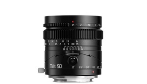 TTArtisan Tilt 50mm f1.4 Caméra d'objectif pour le montage d'un objectif E Focus manuel