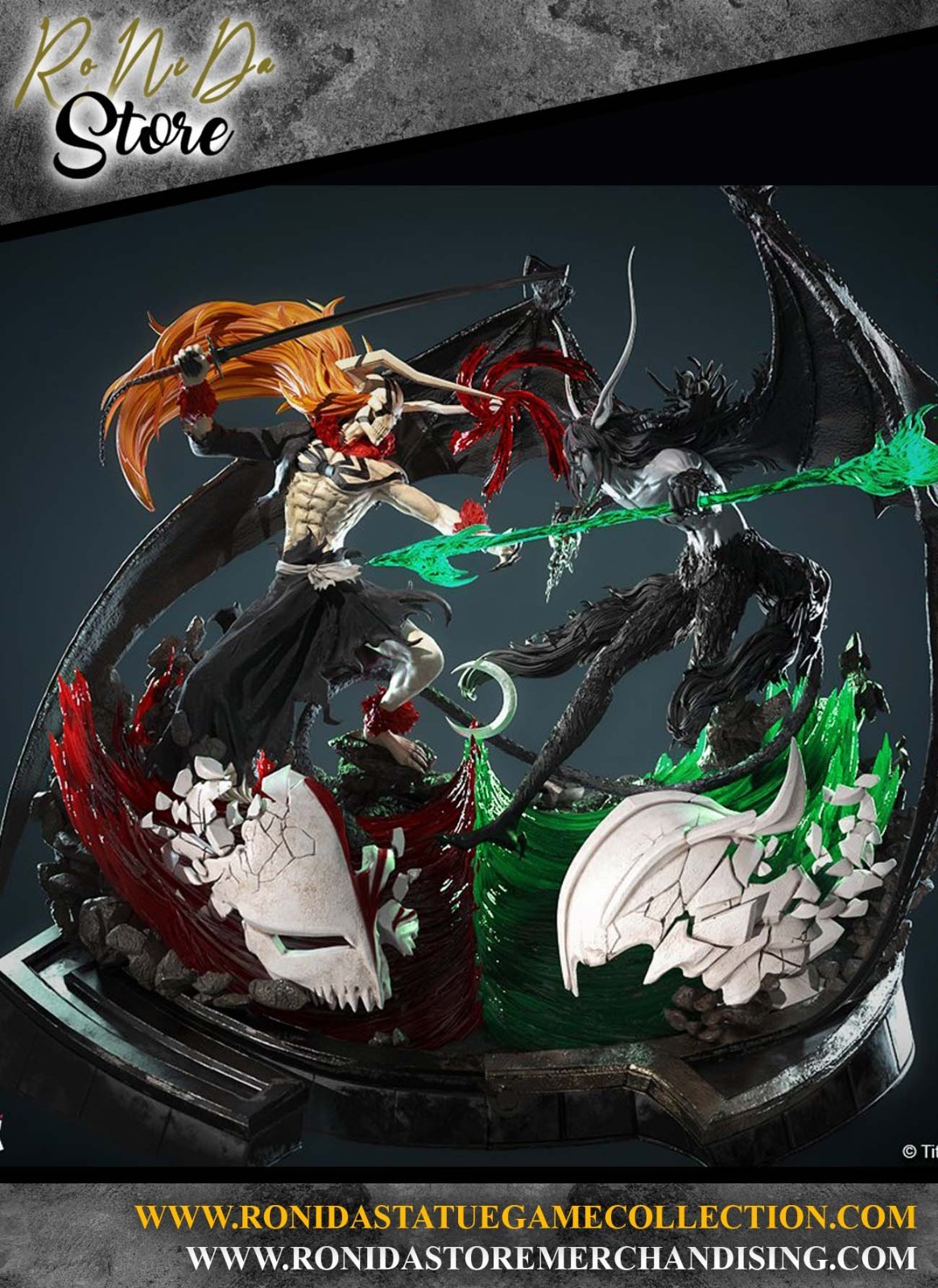 Figurama 1/6 Ichigo VS Ulquiorra Bleach Resin Statua HQS Limitata In Stock