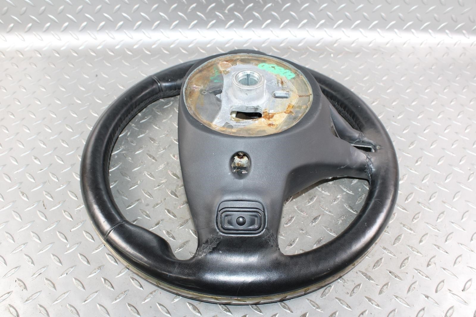 14-22 Ghibli *WORN* Black Leather Driver Steering Cruise Voice Control Wheel OEM