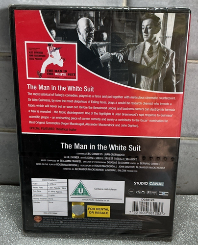 The Man In The White Suit (1951) DVD Alec Guinness Joan Greenwood - New Sealed - Picture 2 of 2