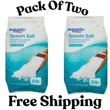 Equate Epsom Salt, Magnesium Sulfate, 128 oz 8lb , Unscented -  PACK OF 2 