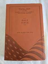 Signed by Donald J. Trump Holy Bible God Bless the USA Signature Edition