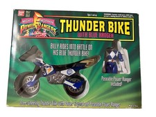 Mighty Morphin Power Rangers Thunder Bike with Blue Posable Ranger #2237 New
