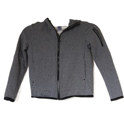 Members Mark Boys Everyday Hoodie Gray Full Zip Sweatshirt Size 8 Sleeve Pocket