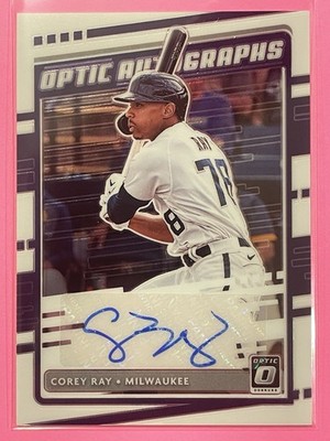 2020 Panini Donruss Optic Corey Ray Optic Autographs #OA-CR Baseball Brewers