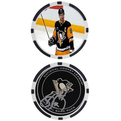 SIDNEY CROSBY #5 - PITTSBURGH PENGUINS - POKER CHIP - ***SIGNED***