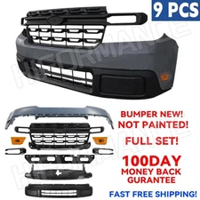 NEW Complete Front Grille Bumper Cover & Grille Set For 2022-2024 FORD MAVERICK