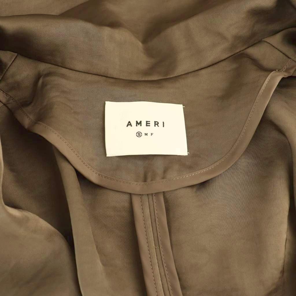 Ameri VINTAGE 24AW Satin Tailored Jacket S Gray S… - image 6
