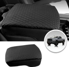 Fits for Dodge Ram 2020+ Center Console Lid Armrest Cover Leather Cushion Pad