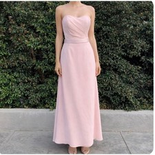 Vera Wang White Pink Blush Maxi Layered Lace Formal Dress Women’s 8