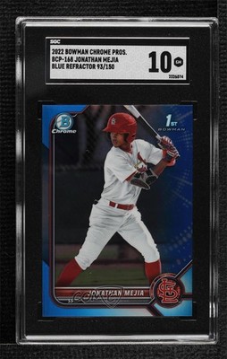 2022 Bowman Chrome Prospects Blue Refractor /150 Jonathan Mejia SGC 10 GEM 1a7o