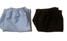 2 Alfred Dunner Pants Women  s 14P Green  Black Pull Stretch Elastic Waistband