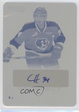 2014-15 ITG Heroes and Prospects Printing Plate Yellow 1/1 Connor Hobbs Auto 0f8