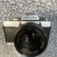 Minolta XD11 Silver SLR Film Camera Body w/ MD Rokkor-X 50mm f/1.7 Lens