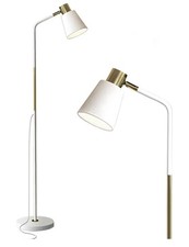 Adjustable Floor lamp White & Gold Lalisu