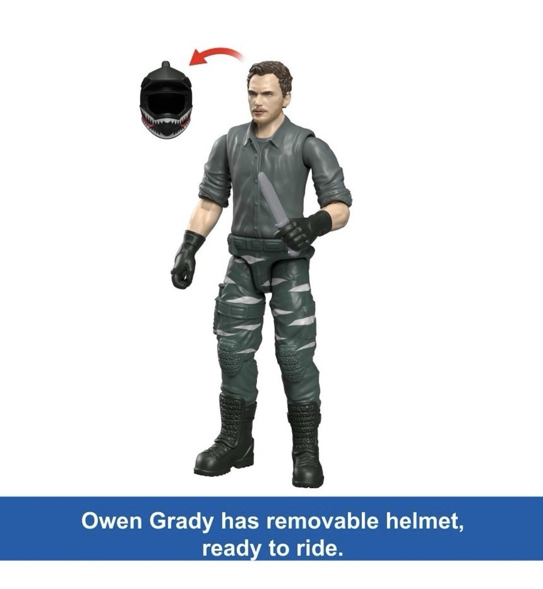 419★サッカー★OWEN★prostars★フィギュア Jurassic World Reimagined motorcycle Owen Grady&Raptors&tools