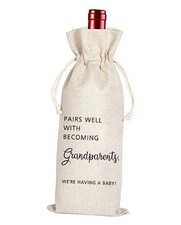 New Grandparents  Grandparents Wine Themed Announcement  Gandma Grandpa Wine