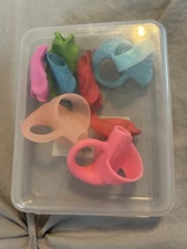 9 Pc Training AID Pencil Grips Holder Rubber Kid's Therapy Special Need Writing