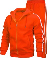 Mens Tracksuit 2 Piece Set Full Zip Hoodie Athletic Running Jogging Sweatsuit