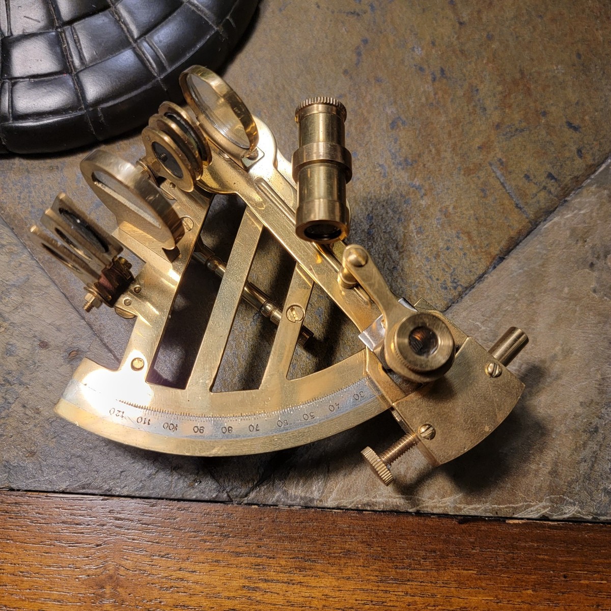 Kelvin & Hughes London 1917 Antique Nautical Brass Sextant Replica